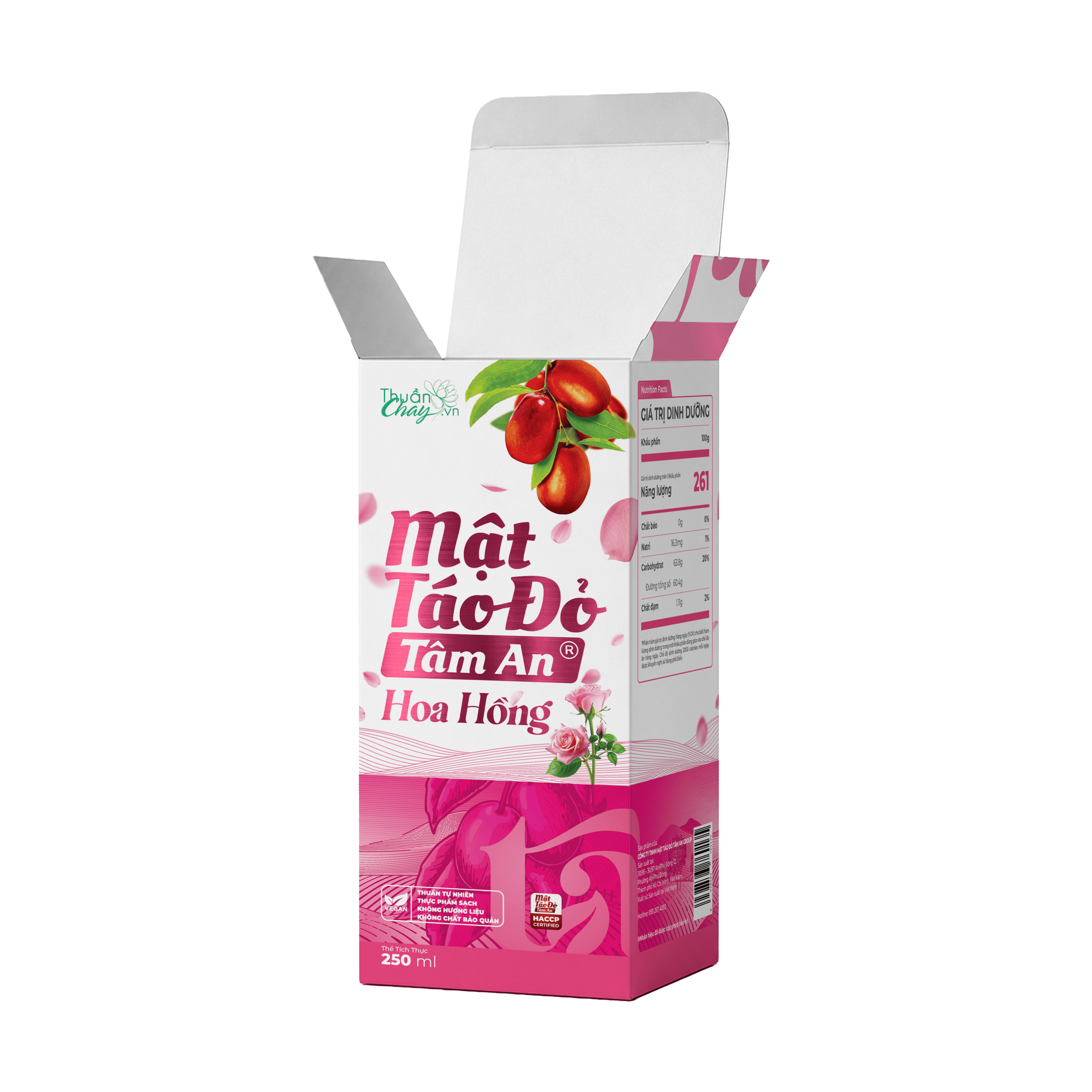 Hộp Mật Táo Đỏ Hoa Hồng