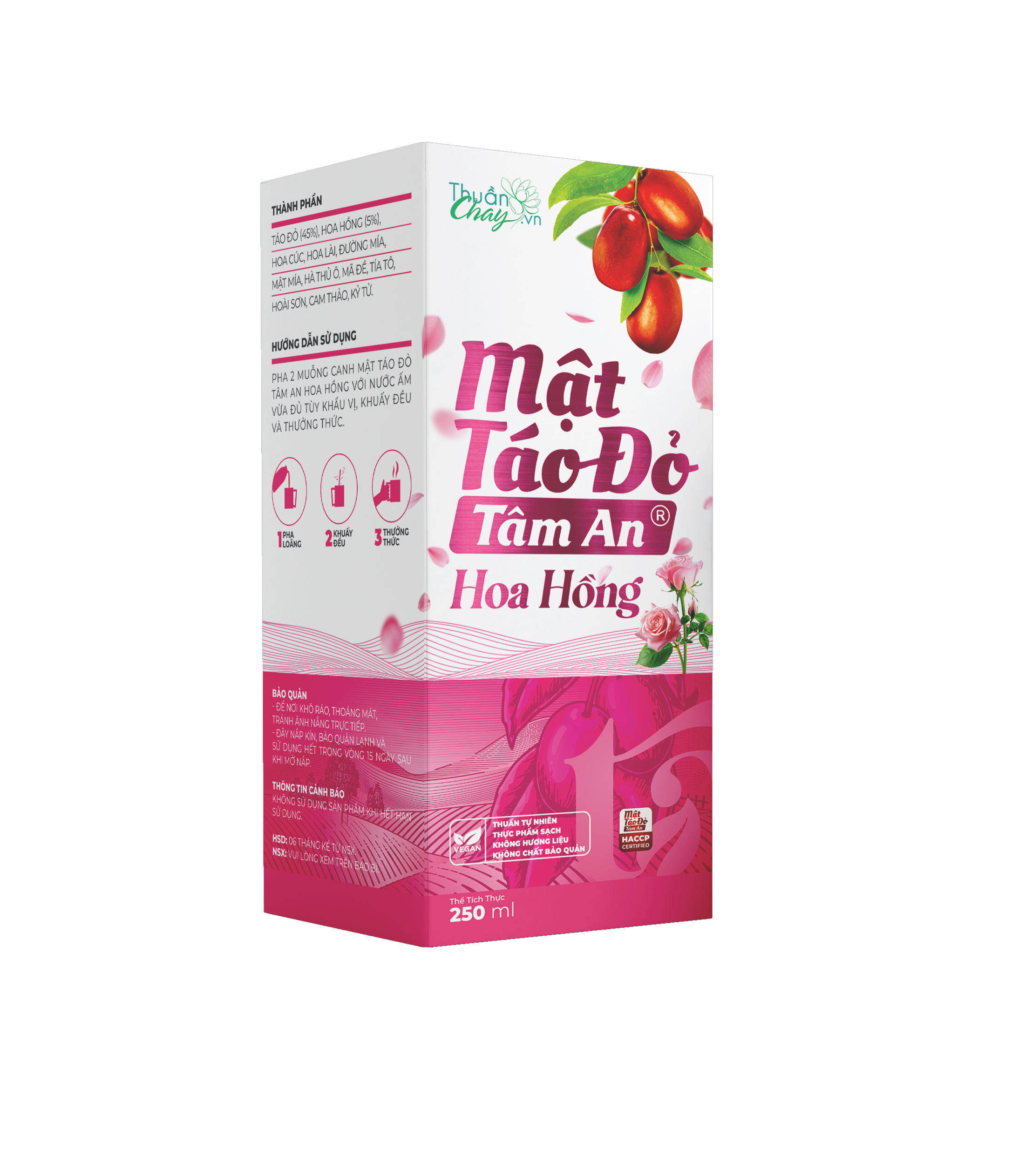 Hộp Mật Táo Đỏ Hoa Hồng